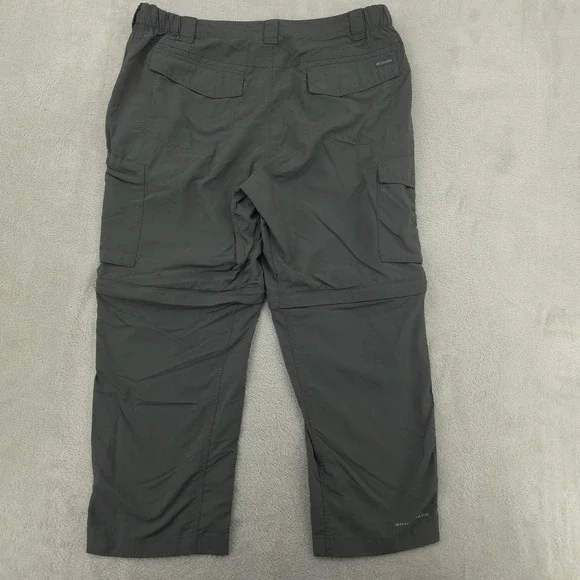 Columbia Omni Shade Pants Mens 40x28 Gray Convertible Cargo Hiking Zip Off - Picture 5 of 13